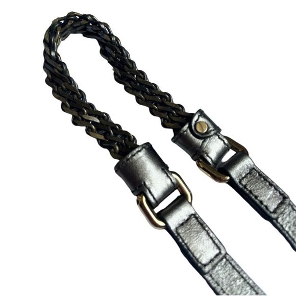 Burberry Silver Gold Metallic Prorsum Bag Mixed Metal Woven Chain Crossbody Bag - Picture 15 of 17